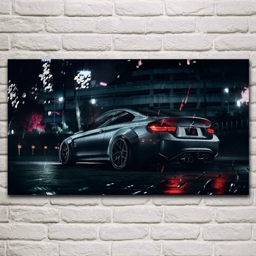 Прохладный m4 спортивный суперкар заднего вида Дождь темноты транспортных