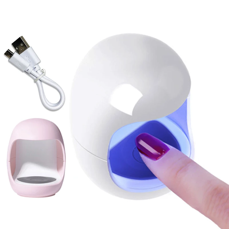 

Egg Shape 3W UV LED Lamp for Nail Single Finger Lamp Nail Gel Polish Dryer Drying Machine Smart Sensor 45s / 60s USB Connector