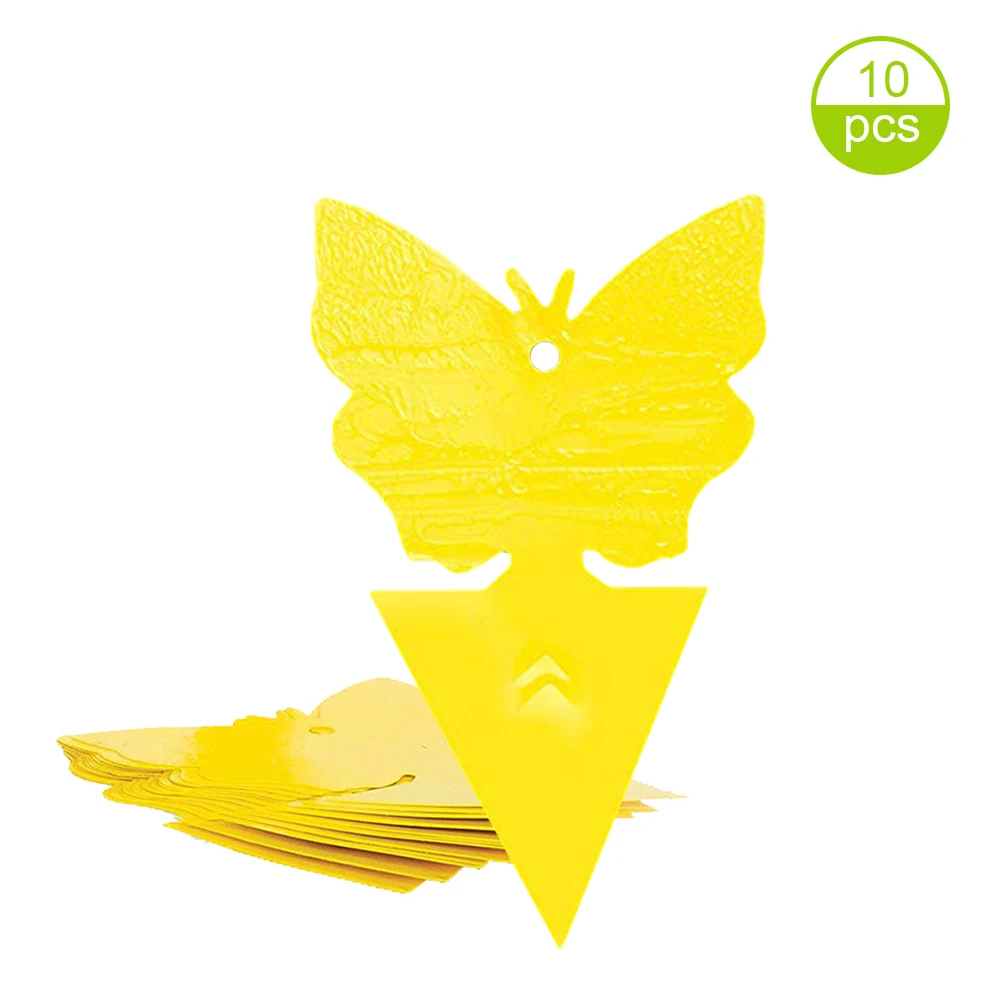 

Yellow Butterfly Shaped Insect Pest Control Garden Strong Glue Plant Sticky Traps For Aphids Dual Sided Fruit Fly Fungus Gnats
