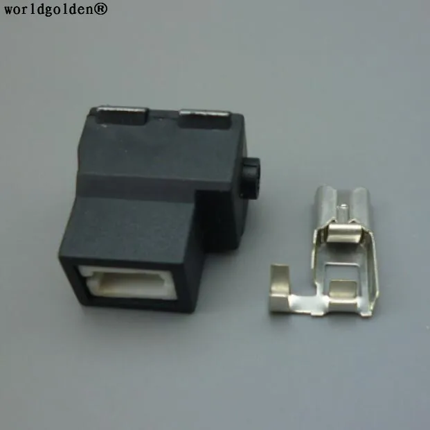 Worldgolden 1set 1pin 6.3 ceramic lamp holder H1 H3 lamp-socket auto wire harness connector