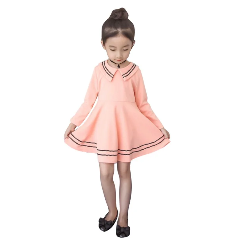 

Autumn Casual Fashion Baby Girls Dress Striped Print Long Sleeve Dress Kids Toddler Princess Dresses