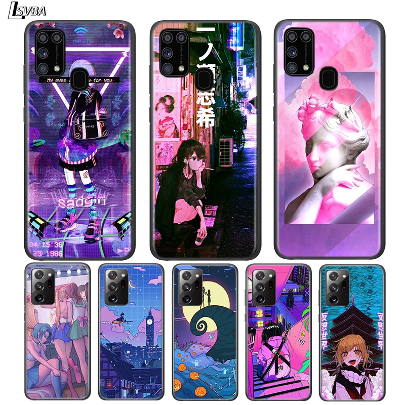 

Vaporwave Glitch Anime For Samsung Galaxy S21 Ultra Plus M31 A12 A32 A42 A52 A72 A02S M10 M10S M20 M21 M30 M40 M60S Phone Case