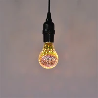 a60 3d fireworks glass led bulb christmas creative magic ceiling lamp pendant e27 decorations for your bedroom light
