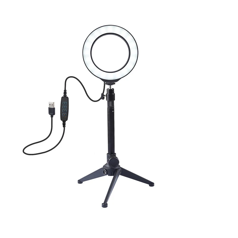 Светодиодный селфи заполняющий кольцевой светильник с регулируемой яркостью