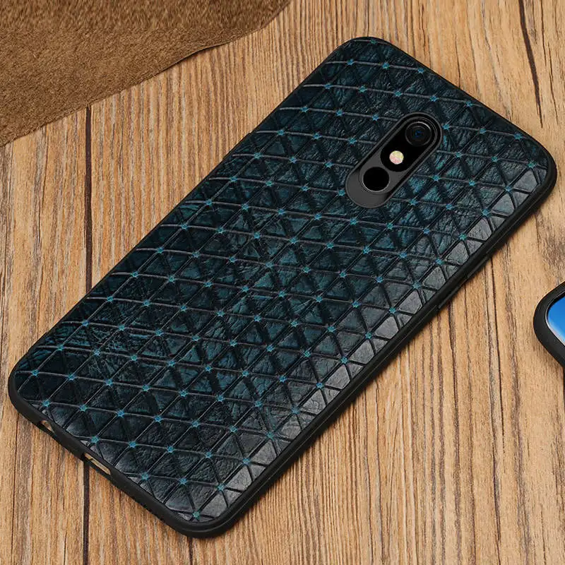 Синий Чехол для телефона из натуральной воловьей кожи для LG Stylo 5, роскошные чехлы 360, полная защитная задняя крышка для LG V40 K40 G8 ThinQ G8s ThinQ - Цвет: Синий