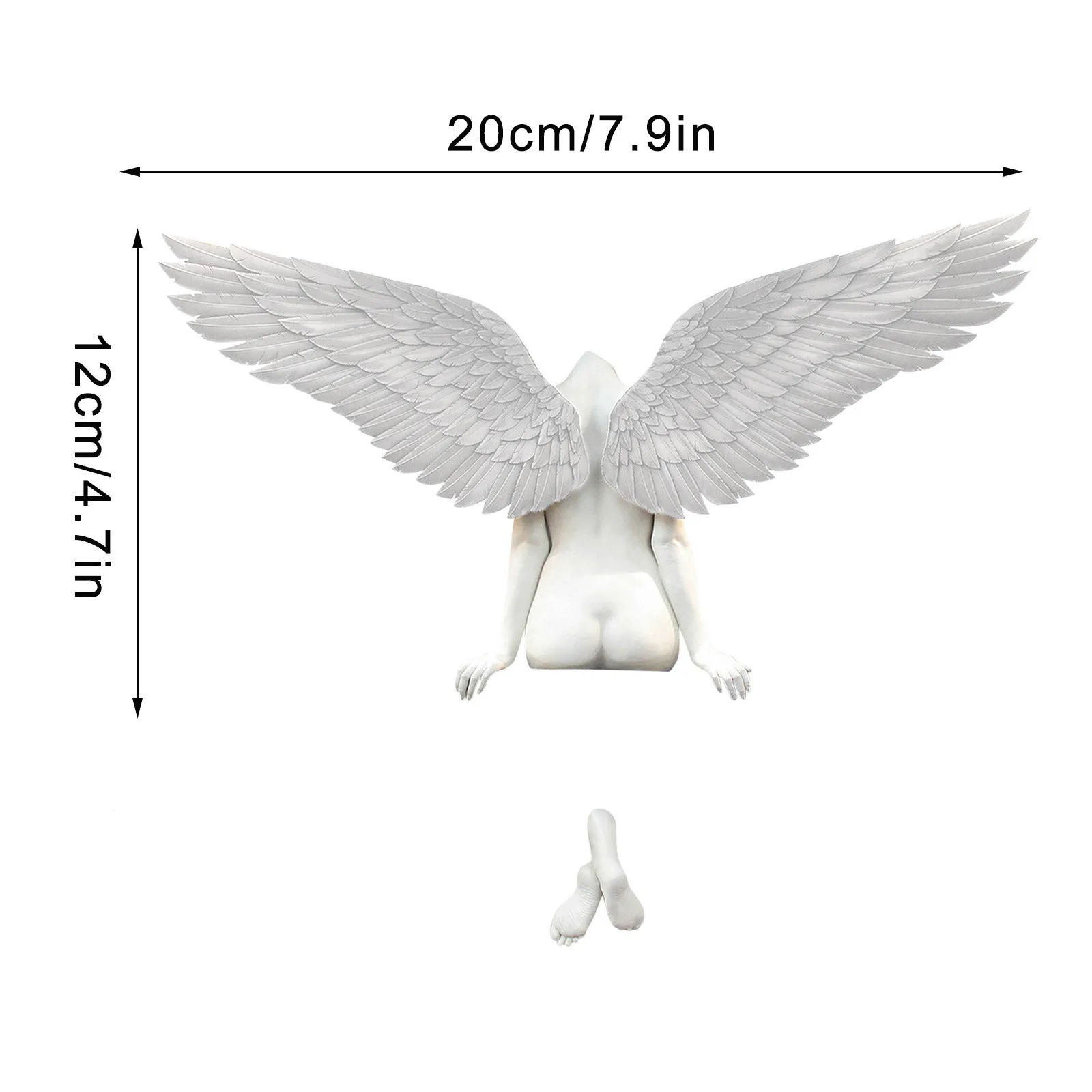 

Figurines & Miniatures Home Decoration Had A Sister Angel Art Sculpture Wall Decoration kawaii accessories