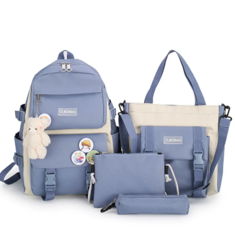 

4PCS New Kids Knapsack Boys Girls School Bags Children Kids Bags Kindergarten School Toddler Backpack Canvas College School Bags