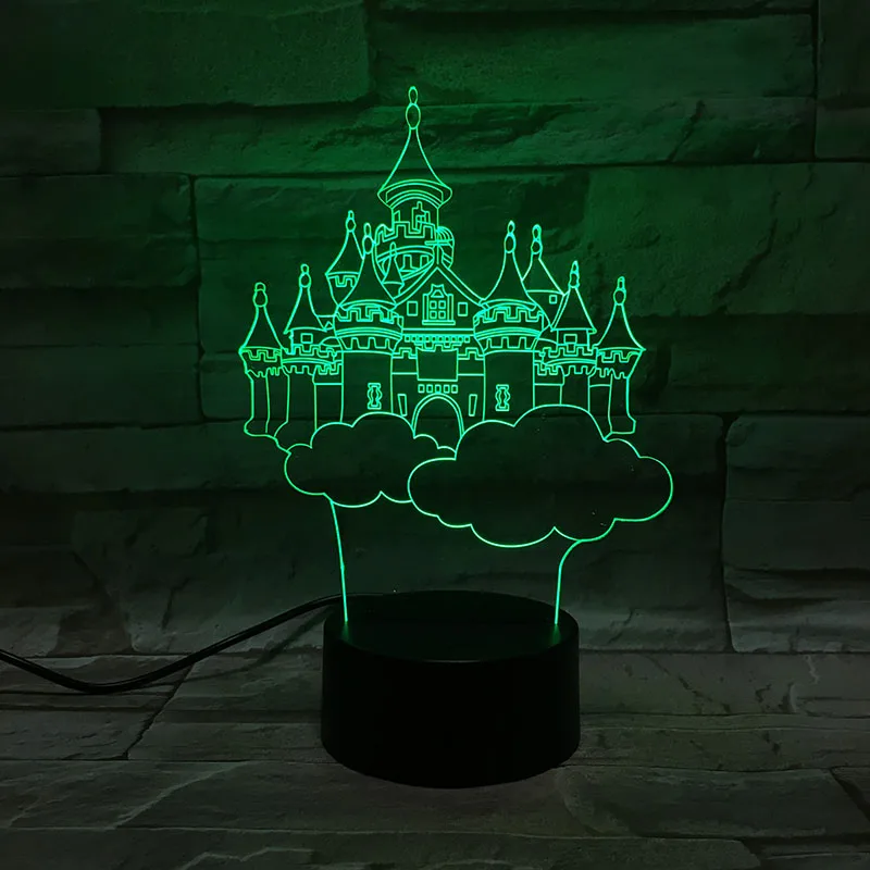 

Nightlight Castle 3D Lamp 7 Color Change Nightlight Bedside Table Lampy Luminous Light LED Household Lights 7 Colors App Control