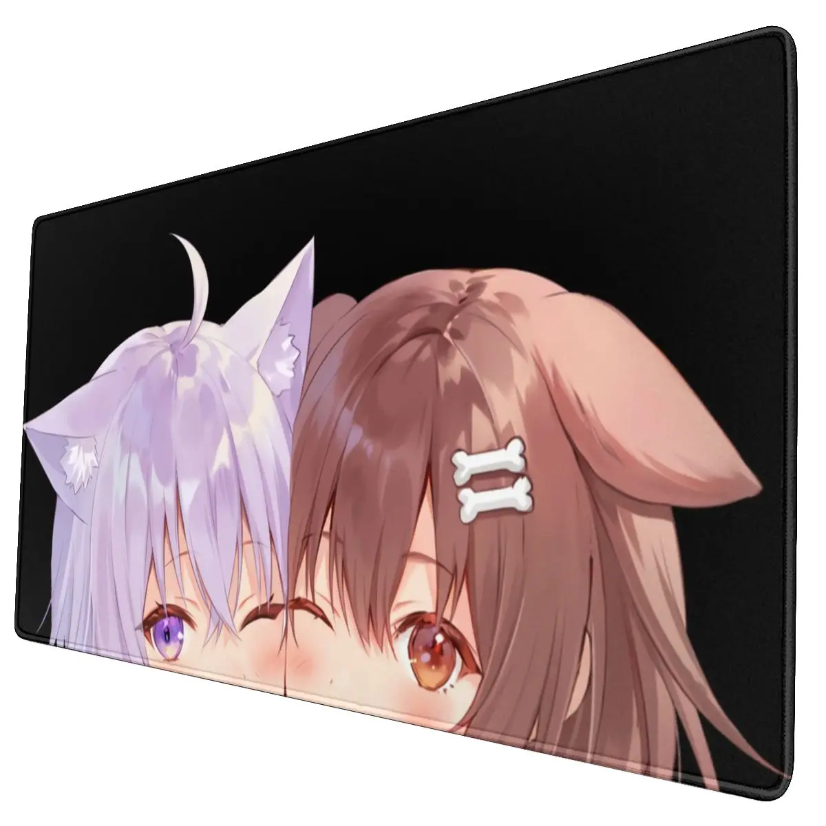 

OkaKoro Peeker Okayu Korone Hololive Gaming Mouse Pad Keyboard Mouse Mat Big Waterproof Mousepad for Gamers
