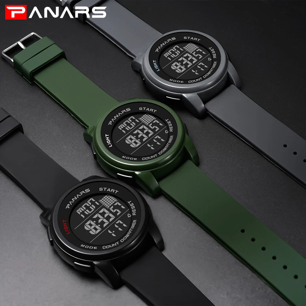 Часы мужские электронные светодиодные водонепроницаемые до 30 м | Наручные часы