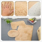 Плюшевые бархатные коврики для ванной, Нескользящие коврики и коврики для дома, гостиной, коврик для туалета моющиеся 3 шт.компл., украшение для душевой комнаты