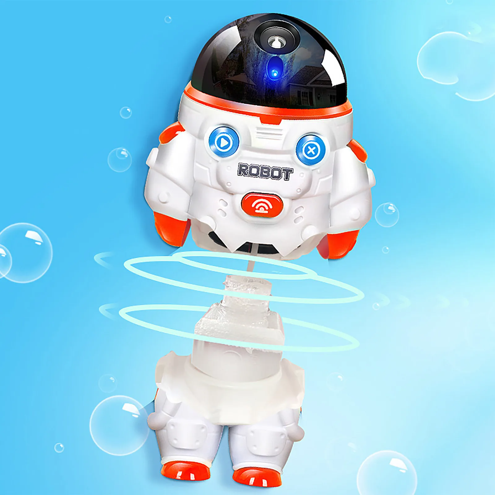 

Bubble Toy Machine Bubble Blower Bubbles Toy Acousto-optic Robot And Bubble Liquid(30ml) Bubbles Toy For Kids