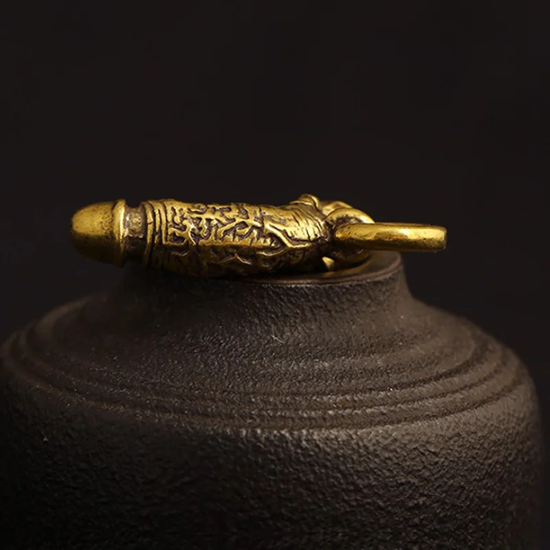 Креативная латунная подвеска на мужской пенис брелок веселая имитация цыпленка