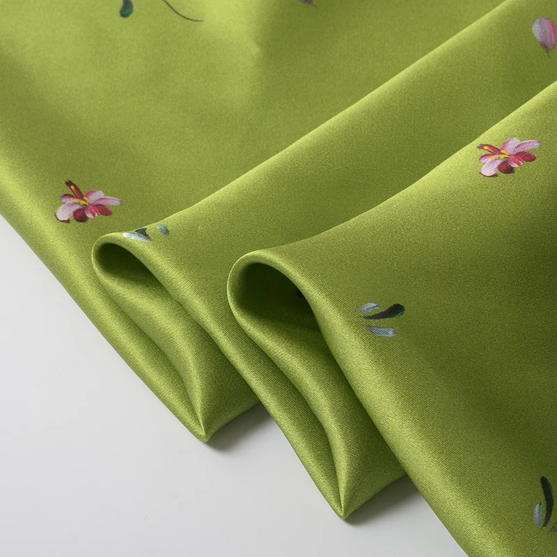 HYSK 100% Шелковая шелковая ткань винтажная цифровая печать Китайский органический