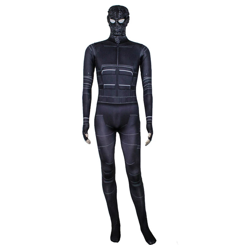 Костюм супергероя черный цвет искусственная кожа костюм для косплея Zentai