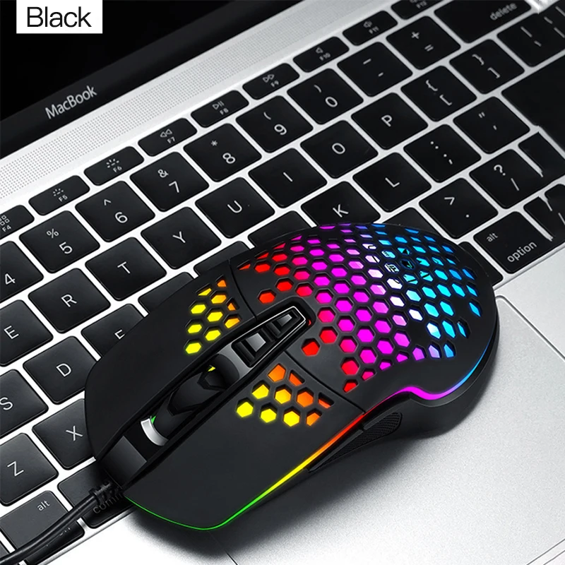 V9 Glare Eating Chicken игровая Проводная мышь USB полое отверстие сотовая легкая RGB цветная