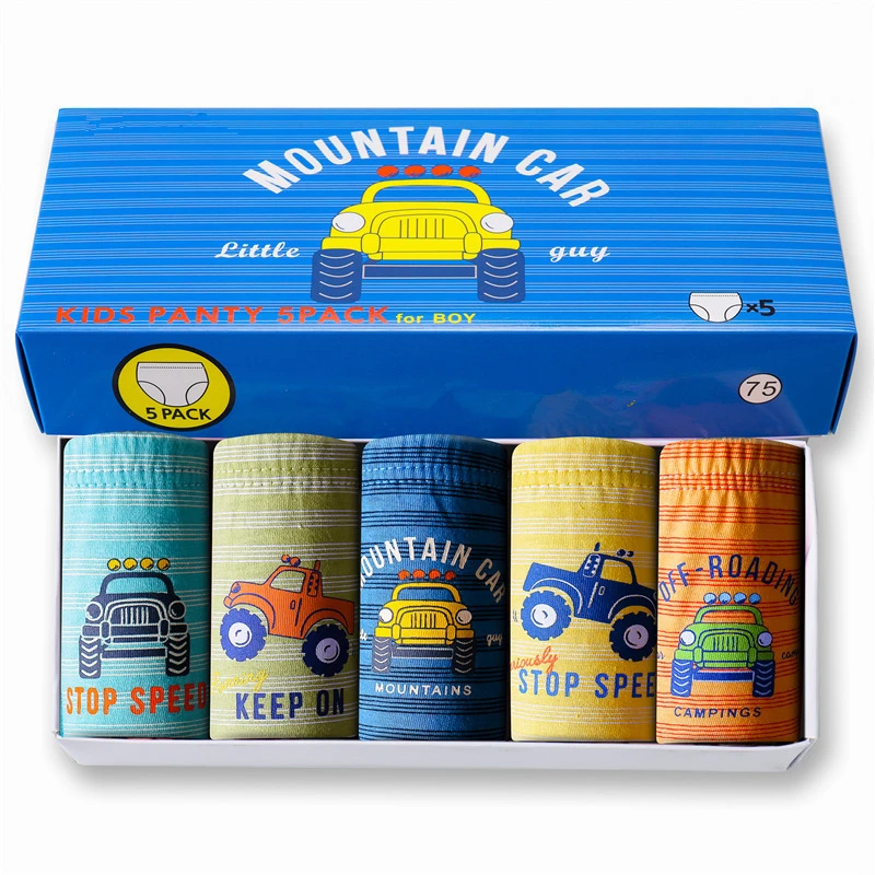 5 шт./корт. хлопковые трусы в полоску для мальчиков | Мать и ребенок