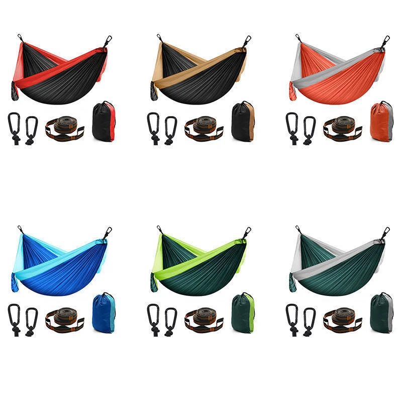 

New Portable Camping Hammock,Double Hanging Bed,Lightweight Nylon Parachute Hammock, Outdoor Survival Travel Leisure Sleeping