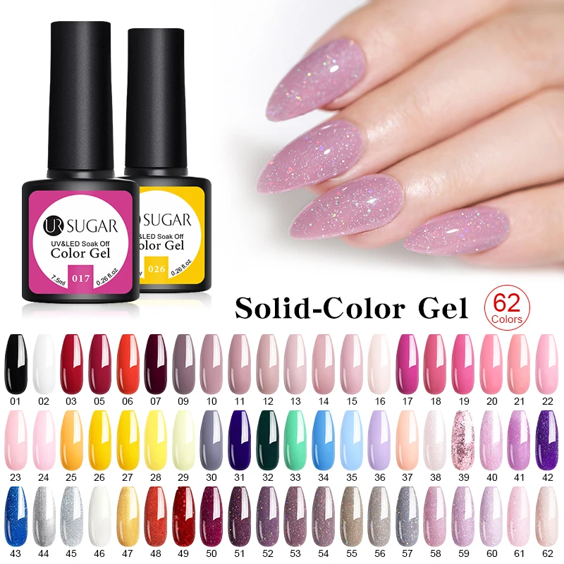 

УФ светодиодный ель-лак для ногтей, 7,5 мл, 62 цвета