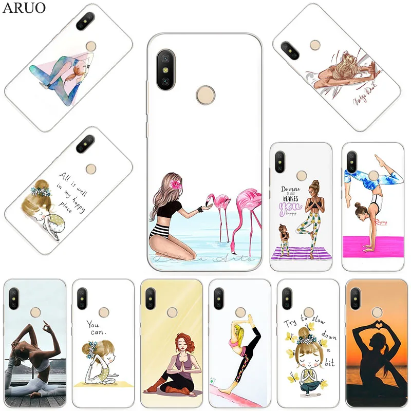 Чехол для телефона Redmi 6 7 a 9 10x Note 8 8T Love Super Yoga Cute Girl мягкие чехлы Xiaomi se CC9e Note10 Pro F1 A3 X2