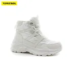 Женская обувь PATROL ботинки, осень зима, текстильиск.нубук, цвет белый, подкл.-иск.мех