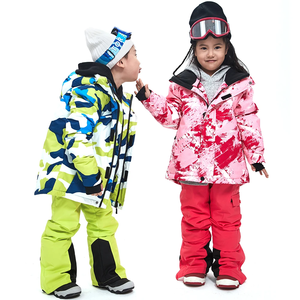 Детский лыжный костюм комплект из 2 предметов куртка для сноуборда и штаны