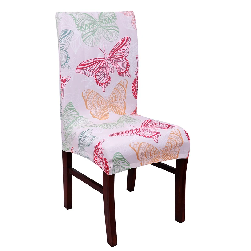 Нордическая красочная печать с цветами обеденный чехол для кресла спандекс