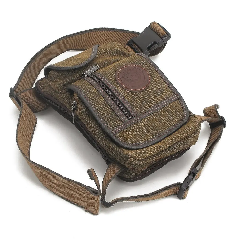 

Men's Canvas Waist Bag Crossbody Outdoor Sports Bag Retro Men's Crossbody Bag Suitable For Travel Hiking Mountaineering