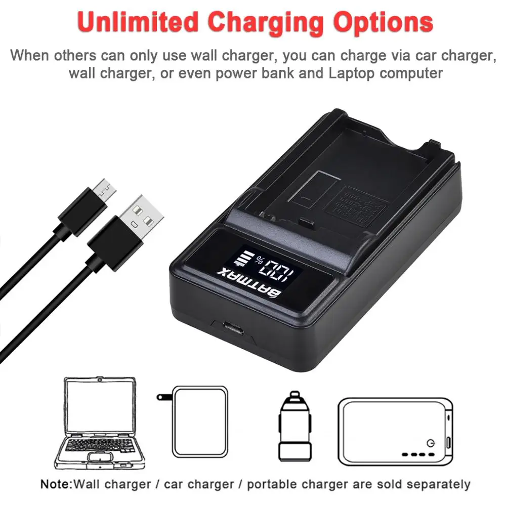 

2Pcs 2400mAh PSP2000 Battery + LED USB Charger for Sony PSP 2000/3000 PSP-S110 Gamepad PlayStation Portable Controller