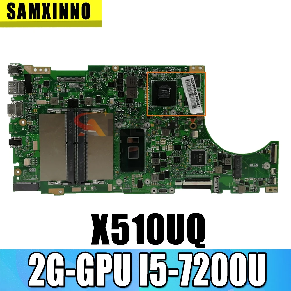 Billig X510UQ Mainboard 2G-GPU I5-7200U CPU Für Asus X510U X510UN X510URR X510UR X510UQ S5100UR S5100U Motherboard Test OK