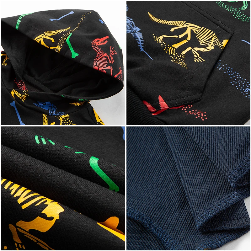 

HH 2021 New Spring Baby Boy Clothes Set Kids Cool Dinosaur Suit Boys Hoodies Sweatshirt+Pants Children's Clothing Top Sportswear