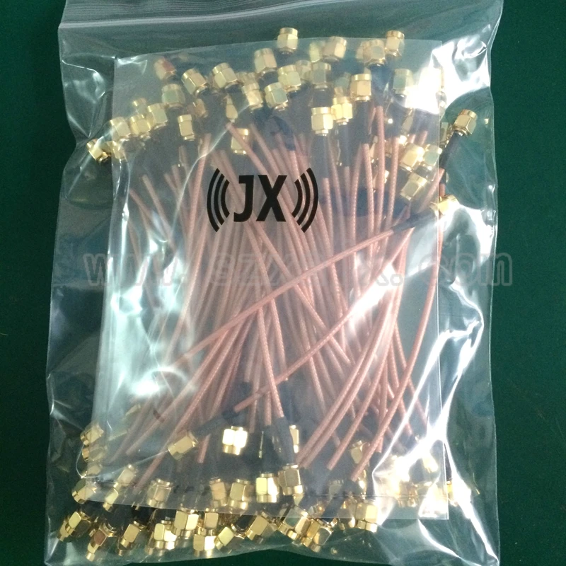 

JX Connector 10pcs 10-100cm Cable SMA Male To SMA Male With Nut Bulkhead RF Coax Pigtail Cable RG316 Adapter free shipping