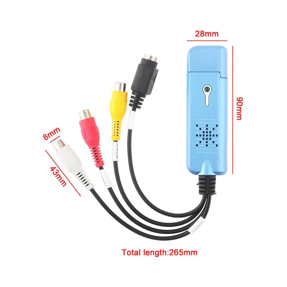 USB 2 0 конвертер видео записывающая карта DVD AV Vedio к компьютерная Настройка коробка