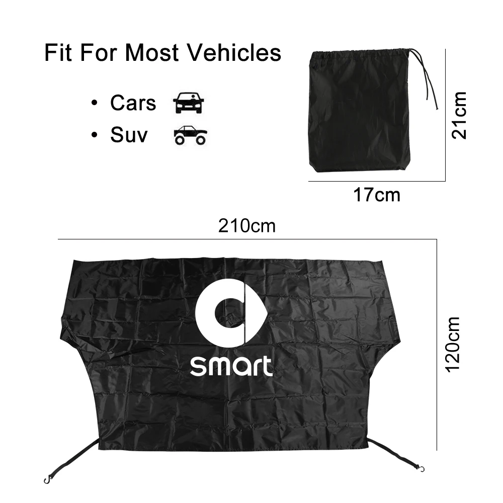 

Car Windshield Snow Ice Block for Smart Fortwo Forfour Automobile Front WindowSun Shade Covers Protector Tuning Accessories