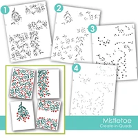 2021 new mistletoe layering stencils for scrapbooking stamp make photo album decorative mould embossing die diy paper cards