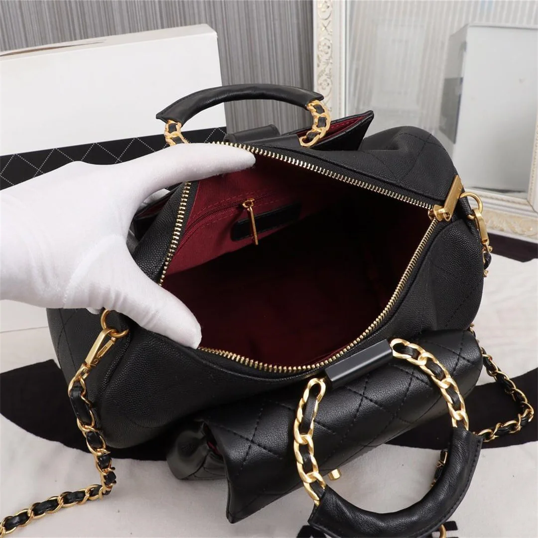 

Net Celebrity With The Same Paragraph Rhombus Backpack High-end Sense Of Western Style Solid Color Fashion Chain Shoulder Bag