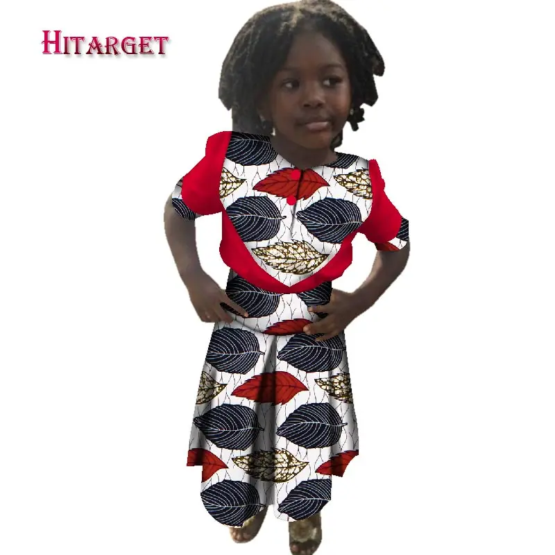 Детская рубашка + юбка в африканском стиле для девочек традиционное летнее