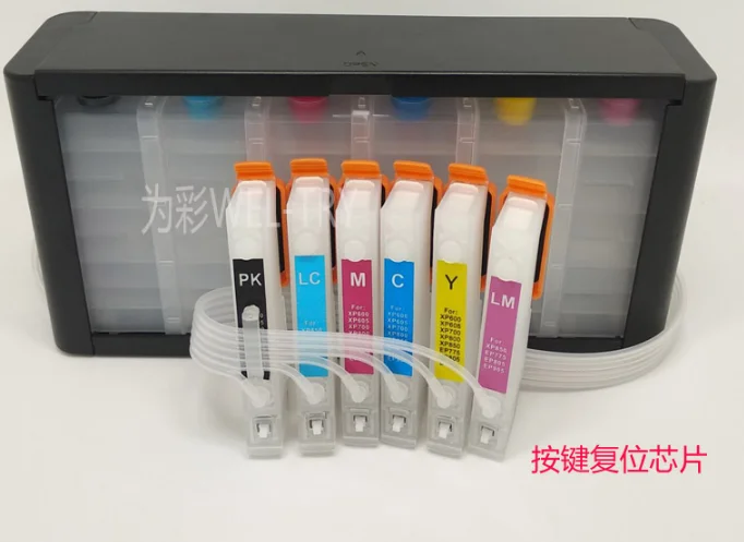 Система непрерывной подачи чернил для струйной печати cartridg кнопка для epson XP-55 XP-750 760 XP-760 XP850 XP-850 XP-950 XP-960 XP-55 XP-860 XP960 XP950 XP860 не существует чип обнуления