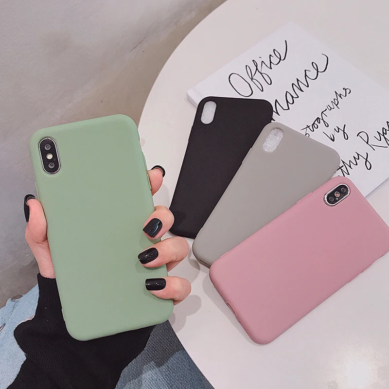 Удобный противоударный силиконовый чехол VZD для iPhone X Xs Xr Max мягкий бампер 6 6S Plus 7 8