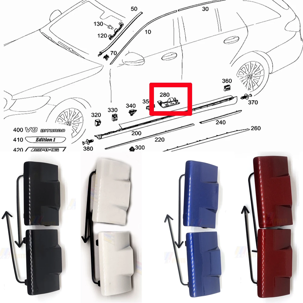 Cubierta de acceso trasero para Mercedes C AMG W205 C43 C63, Conector de tubo, soporte A2056980330 A2056980430, 15-20 L & R