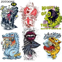 zotoone clown monster patches for clothing diy heat transfer printed sticker jeans press appliqued decoration iron on patch e