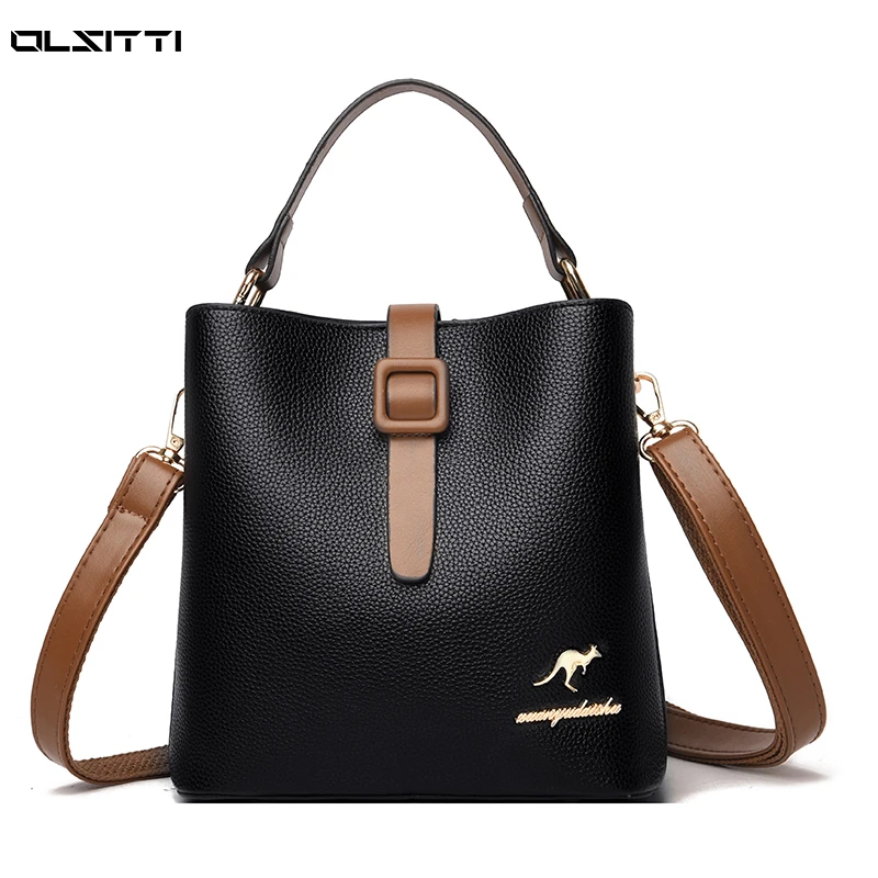 

Роскошные женские сумки, Дизайнерские однотонные кожаные сумки на плечо для женщин, новинка 2021, вместительная сумка-мешок через плечо