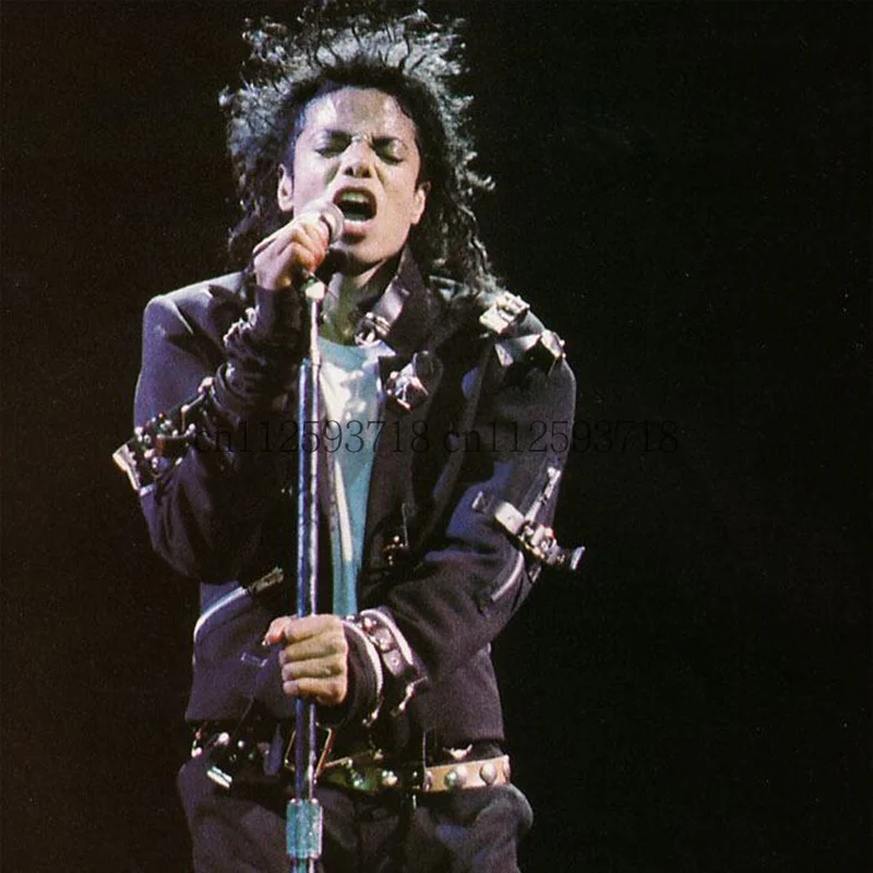 Michael Jackson MJ Жакет джинсовый Майкл плохой для концерта с заклепками в стиле панк
