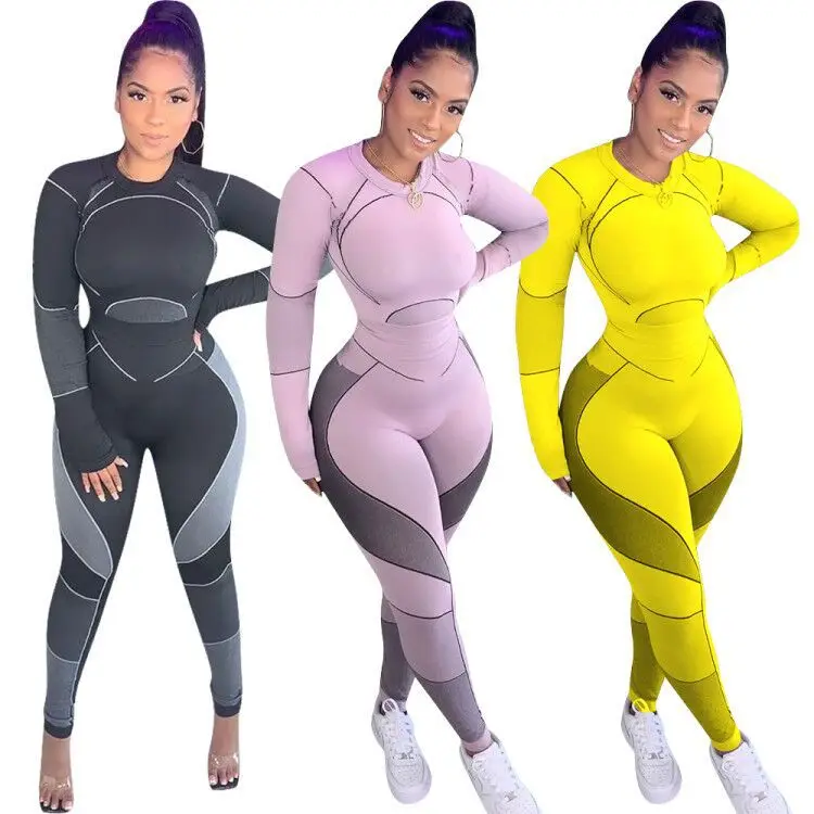 

hot sale women 2 pieces sets yellow sort yoga sets elastic