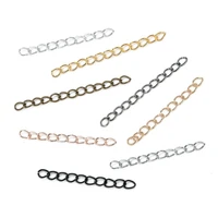 100pcslot jewelry accessories 5cm extended chain end extender findings link chain jewelry making accessoeies wholesale