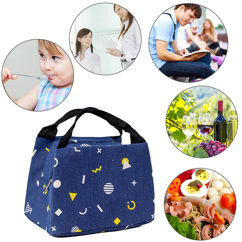 

Portable Insulated Box Adult Kids Travel Lunchbox Bags Foods Fruit Vegetable Picnic Storage Bags Lunch Bag Thermal Cooler Tote