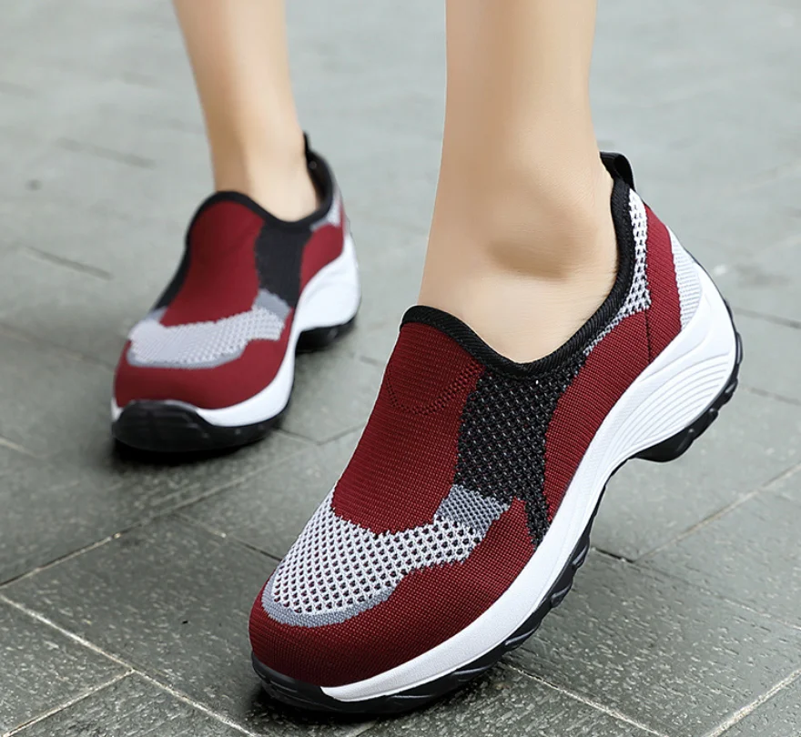 

Womens Casual Sport Breathing Autumn Mesh Soft Walking Comfortable Breathable Flats Platform Loafer Shoes