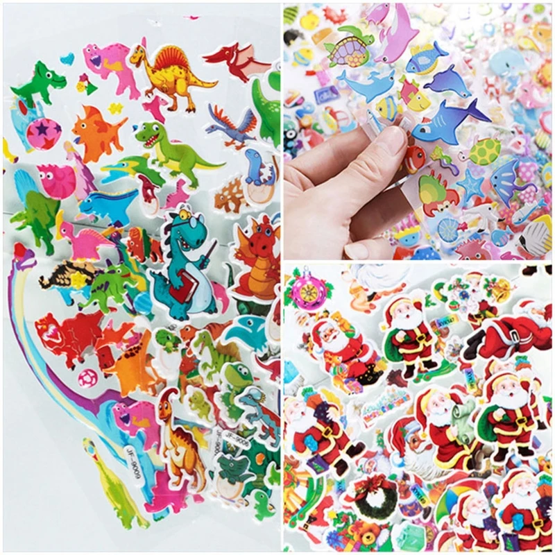 20 шт. Детские наклейки с пузырьками для рисования детские игрушки мультяшные