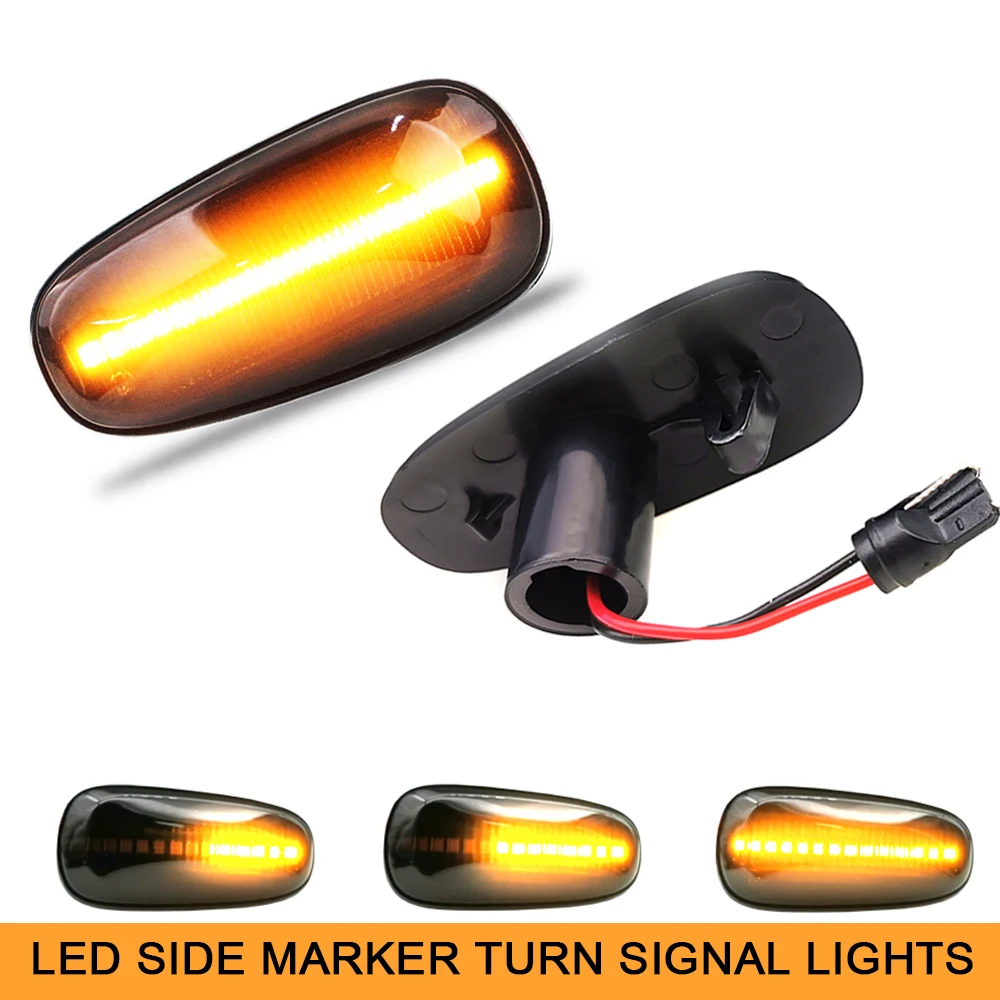 2Pcs Dynamic Amber LED Side Marker Lamp Indicator Turn Signal Repeater Light for Opel Astra G Frontera B Speedster E01 Zafira A