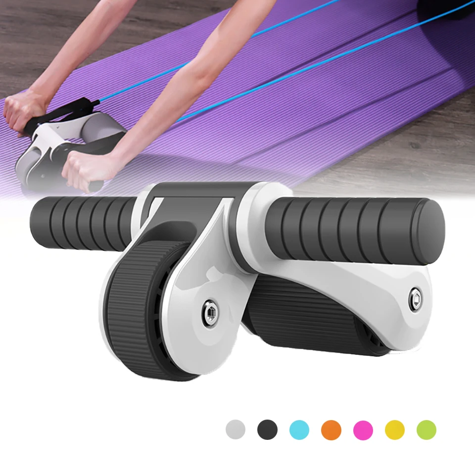 

Muscle Exercise Abdominal Roller Household Fitness Equipment Indoor Office Ab Roller With Kneeling Pad Folding Abdominal Wheel